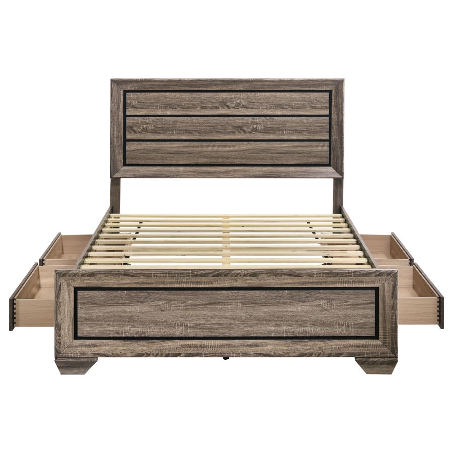 Kauffman Wood Queen Storage Panel Bed Washed Taupe view 8