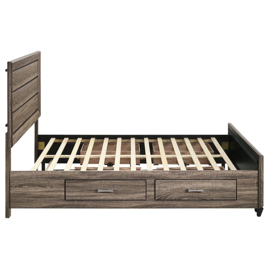 Kauffman Wood Queen Storage Panel Bed Washed Taupe view 10
