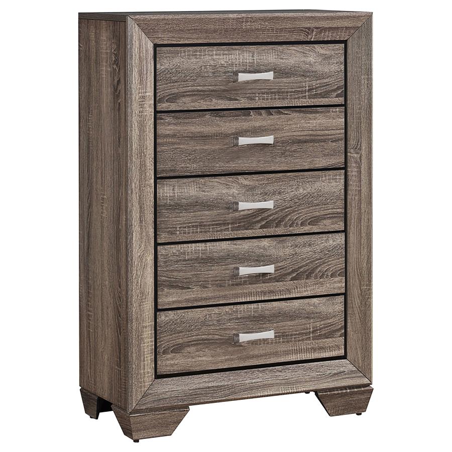 Kauffman 5-piece Eastern King Bedroom Set Washed Taupe view 12