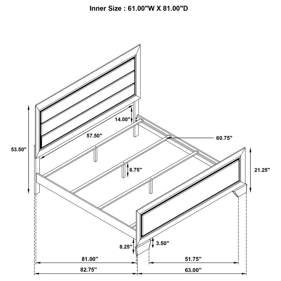 Kauffman Wood Queen Panel Bed Washed Taupe view 9