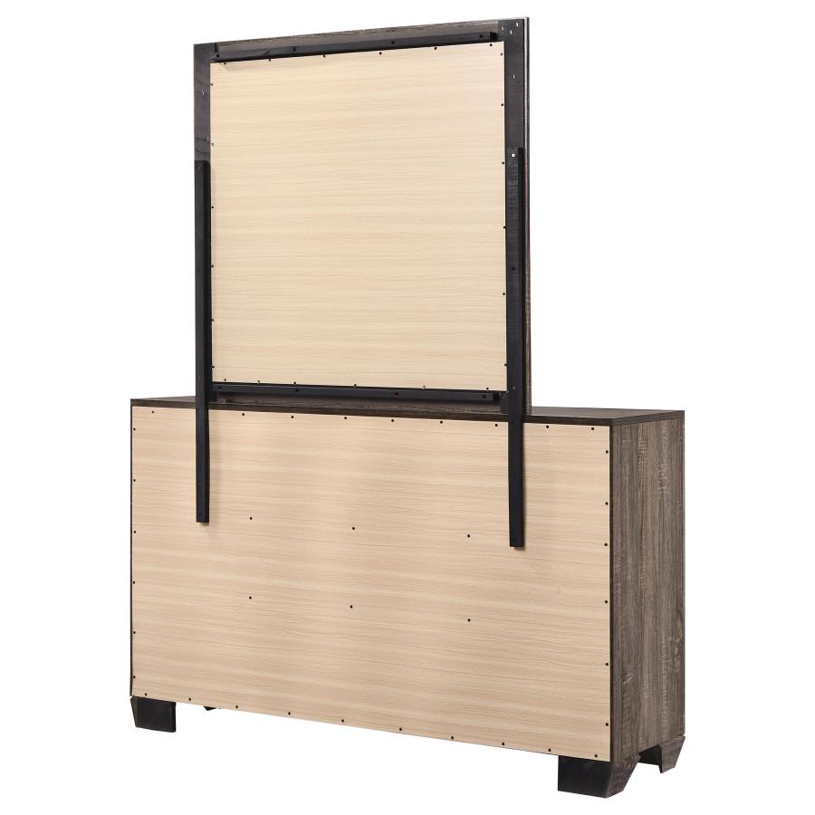 Kauffman 6-drawer Dresser with Mirror Washed Taupe view 8