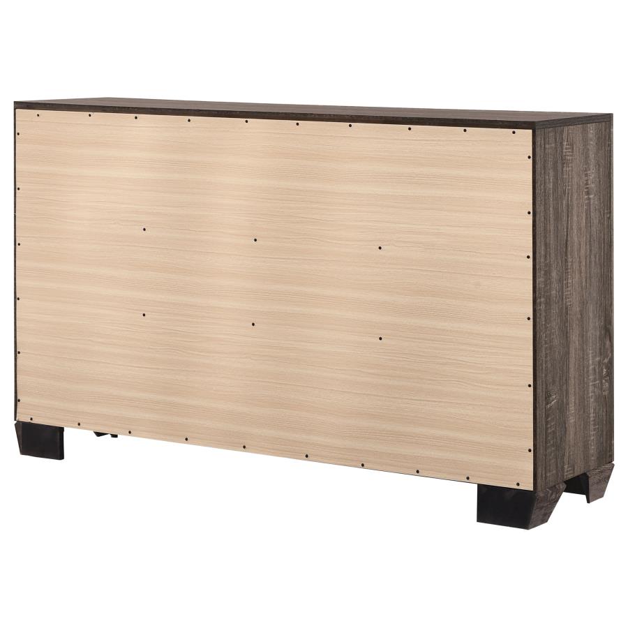Kauffman 6-drawer Dresser Washed Taupe view 8