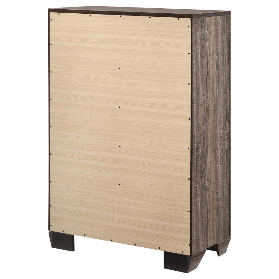 Kauffman 5-drawer Bedroom Chest Washed Taupe view 8