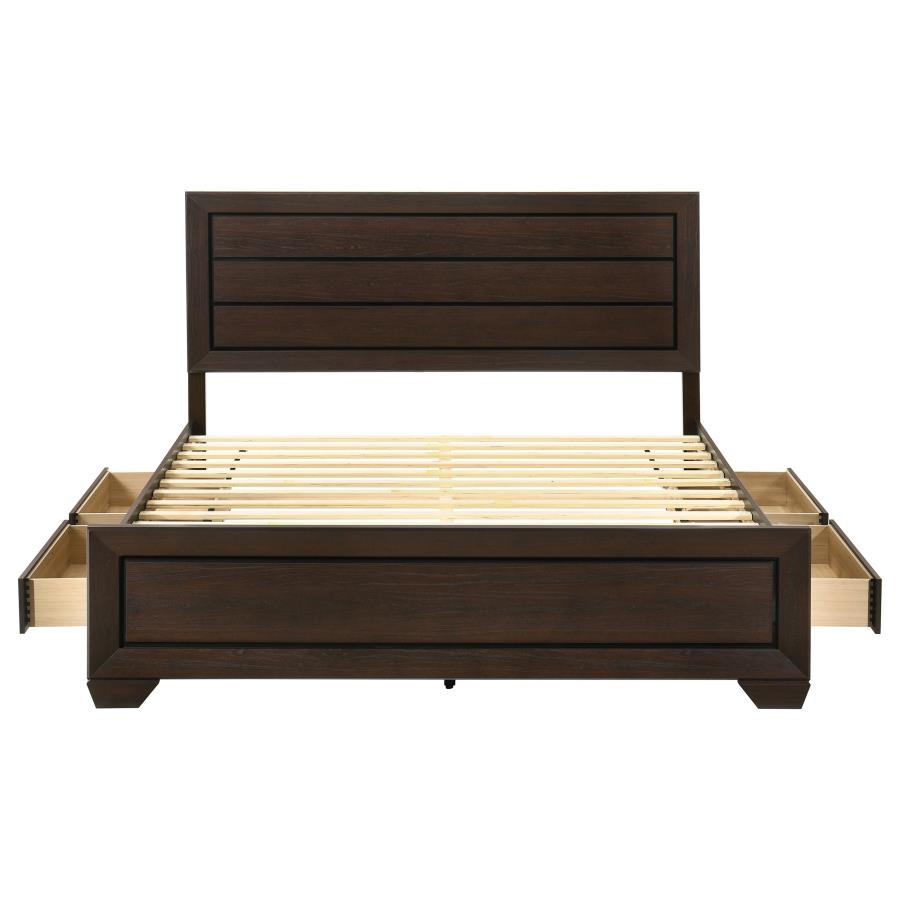 Kauffman Wood Eastern King Storage Panel Bed Dark Cocoa view 8