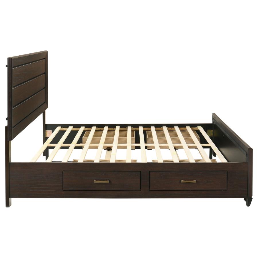 Kauffman Wood Eastern King Storage Panel Bed Dark Cocoa view 10