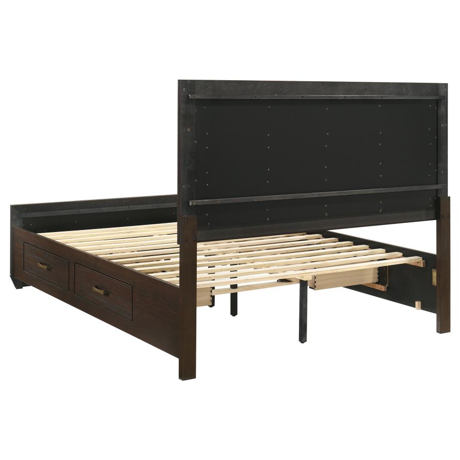Kauffman Wood Queen Storage Panel Bed Dark Cocoa view 9