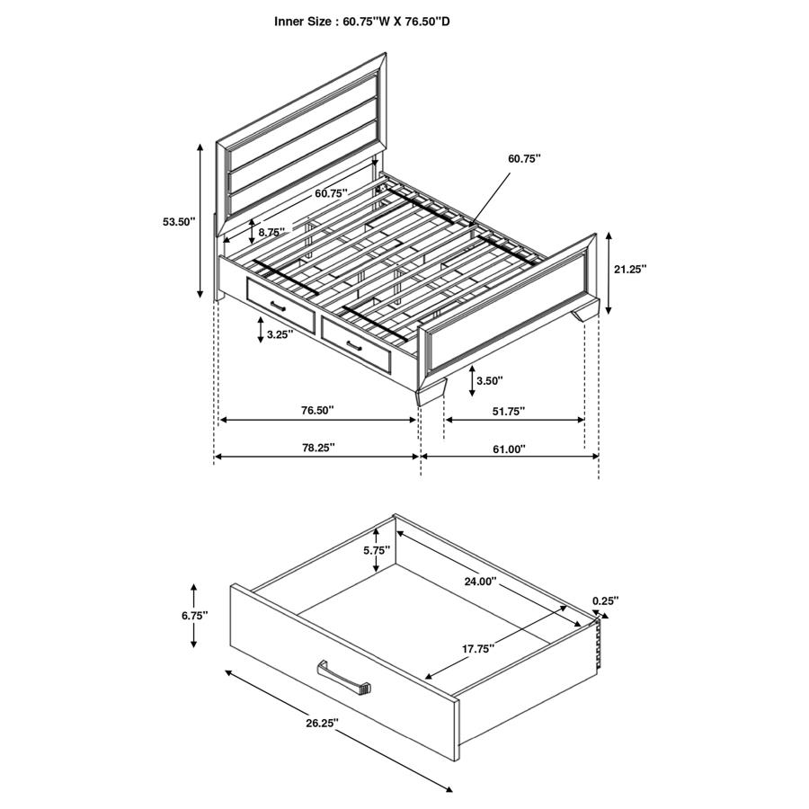 Kauffman Wood Queen Storage Panel Bed Dark Cocoa view 13