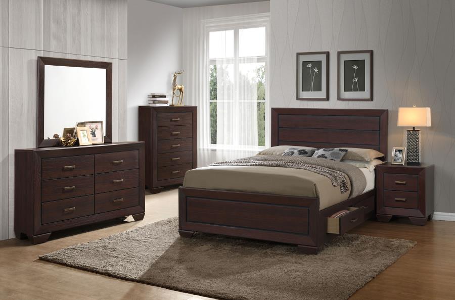 Kauffman Wood Queen Storage Panel Bed Dark Cocoa view 14