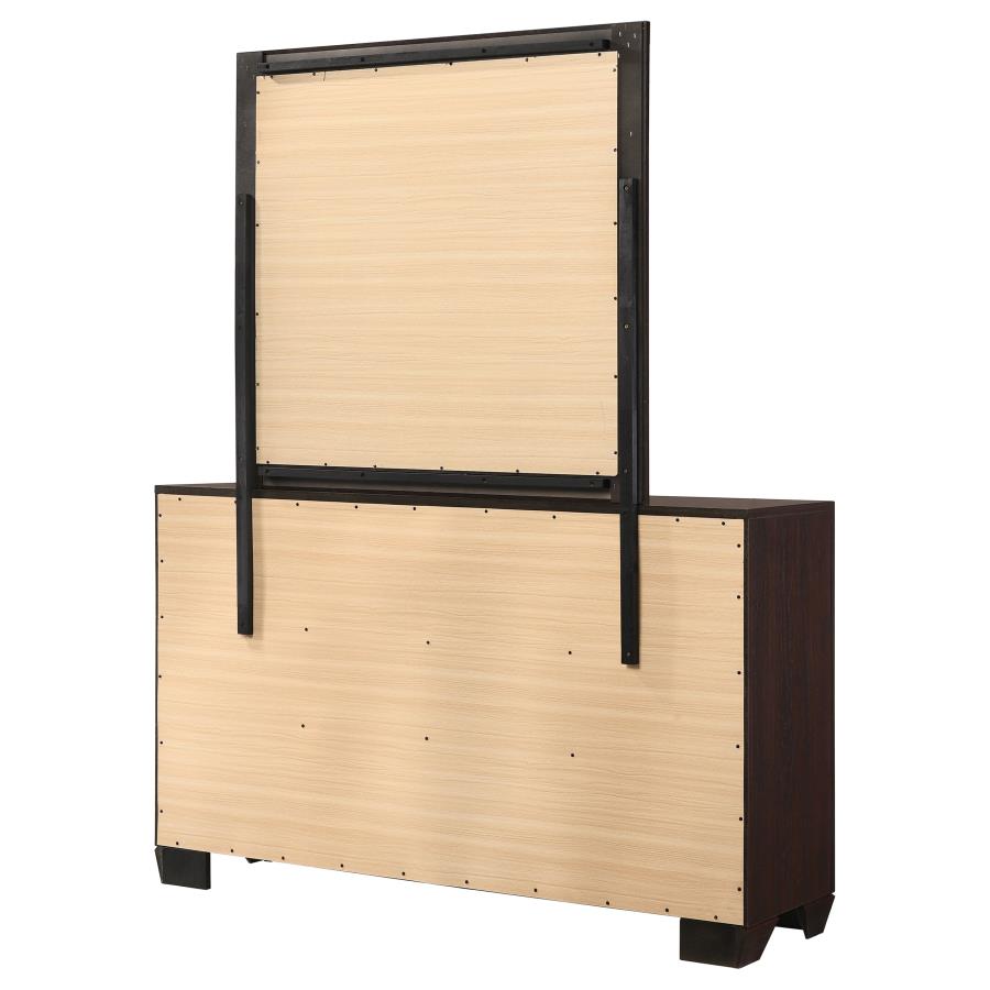 Kauffman 6-drawer Dresser with Mirror Dark Cocoa view 8