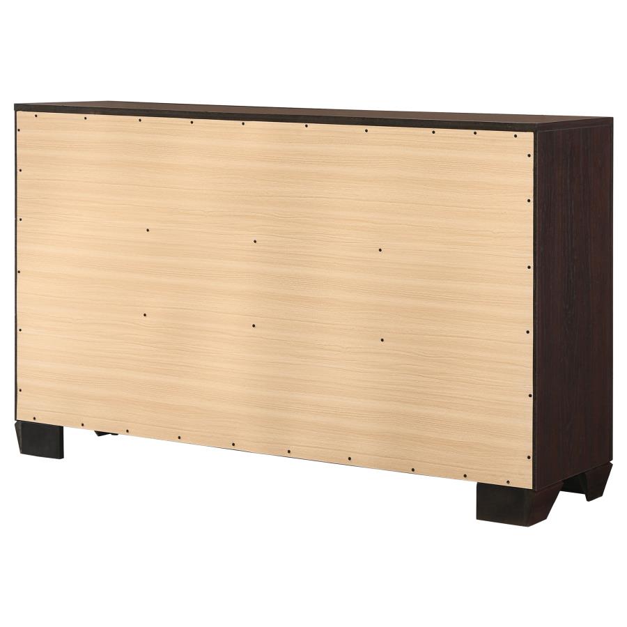Kauffman 6-drawer Dresser Dark Cocoa view 8