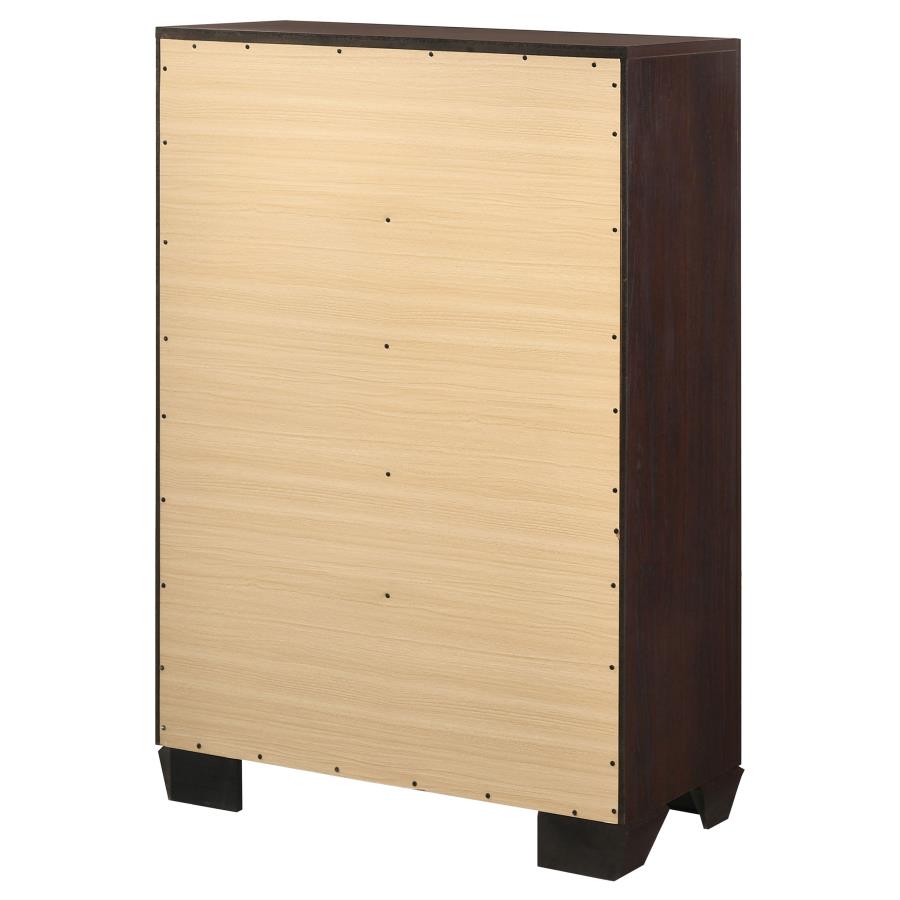 Kauffman 5-drawer Bedroom Chest Dark Cocoa view 8