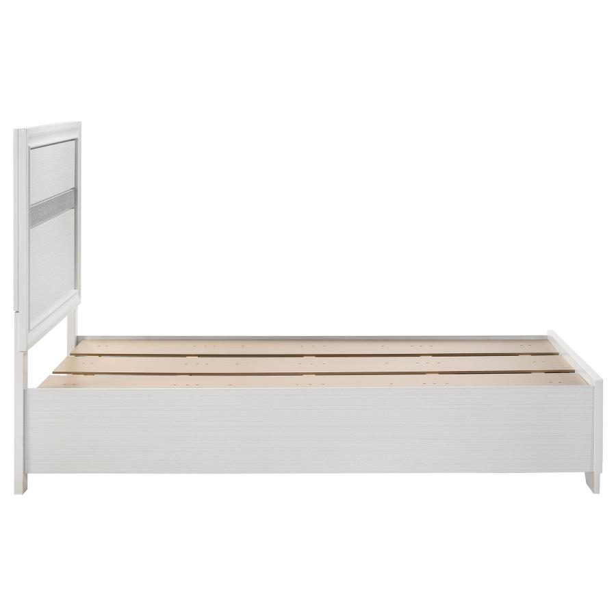 Miranda 51-inch Wood Twin Storage Panel Bed White view 9