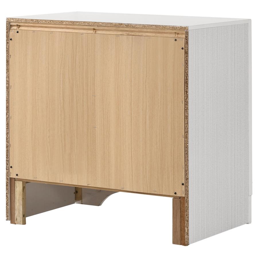 Miranda 3-drawer Nightstand Bedside Table White view 8