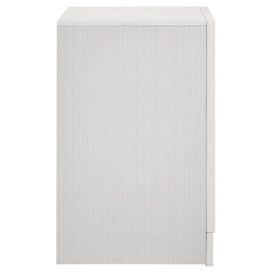 Miranda 3-drawer Nightstand Bedside Table White view 9