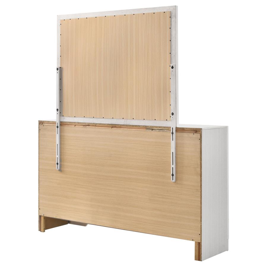 Miranda 7-drawer Dresser with Mirror White view 8