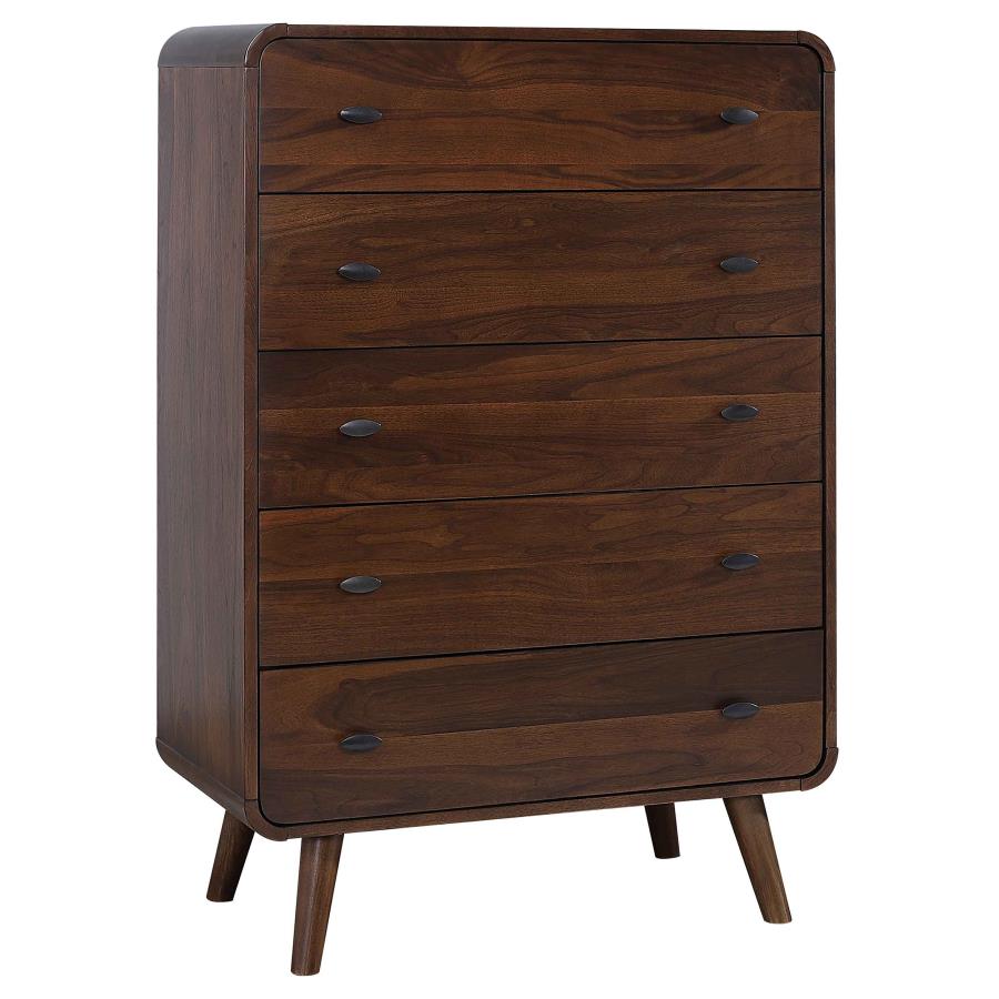 Robyn 5-piece Queen Bedroom Set Dark Walnut view 11