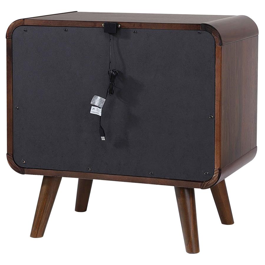 Robyn 2-drawer Nightstand Bedside Table Dark Walnut view 8