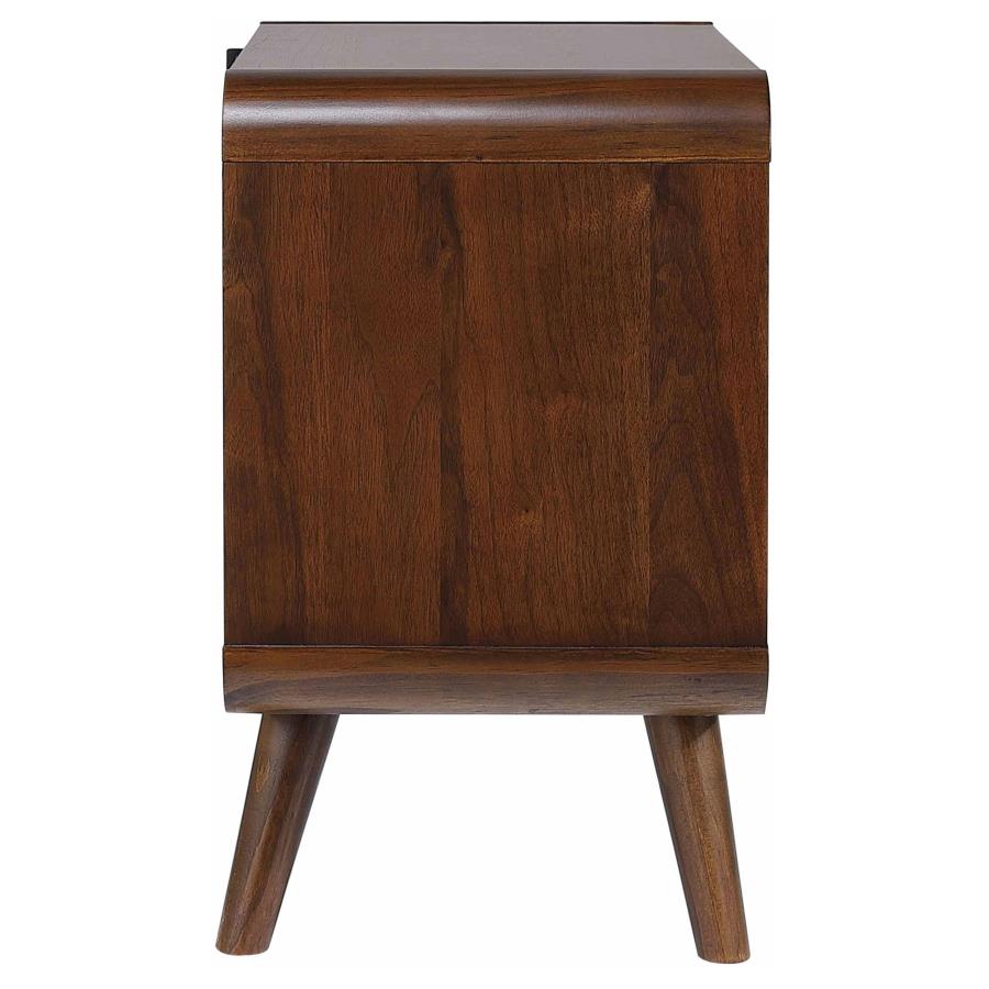 Robyn 2-drawer Nightstand Bedside Table Dark Walnut view 9
