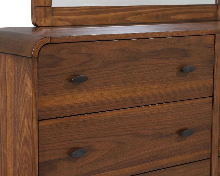 Robyn 6-drawer Bedroom Dresser Dark Walnut view 10