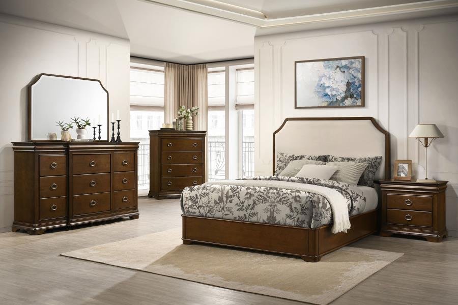 Garland 58-inch Eastern King Panel Bed Cream Brown Cherry view 12