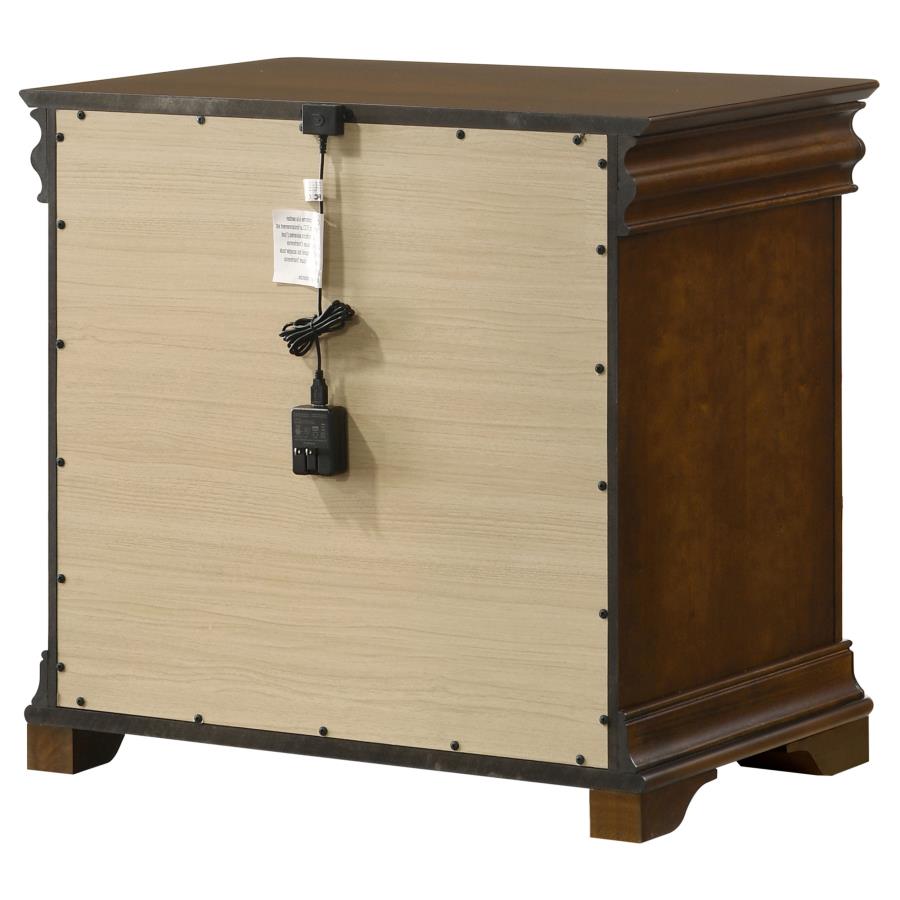 Garland 3-drawer Nightstand Bedside Table Brown Cherry view 8