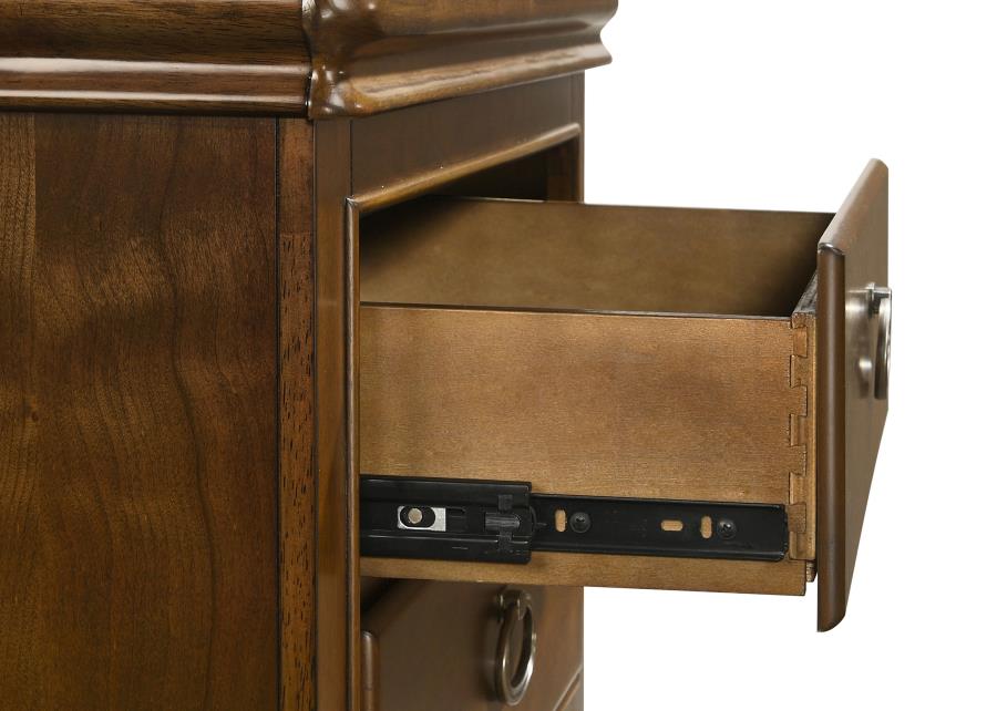 Garland 3-drawer Nightstand Bedside Table Brown Cherry view 13