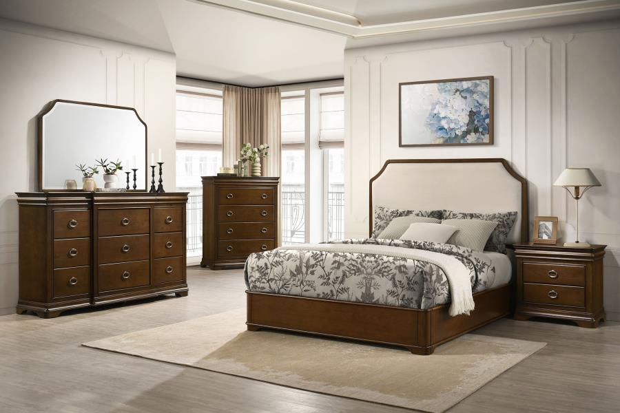 Garland 3-drawer Nightstand Bedside Table Brown Cherry view 17