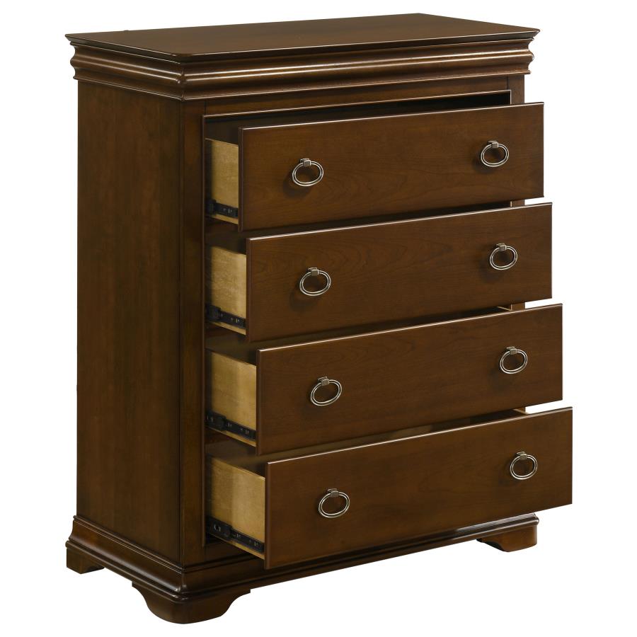 Garland 4-drawer Bedroom Chest of Drawers Brown Cherry view 10