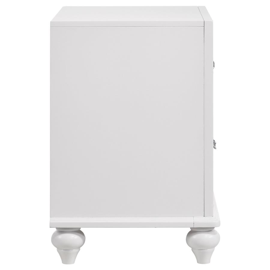 Barzini 2-drawer Nightstand White view 9