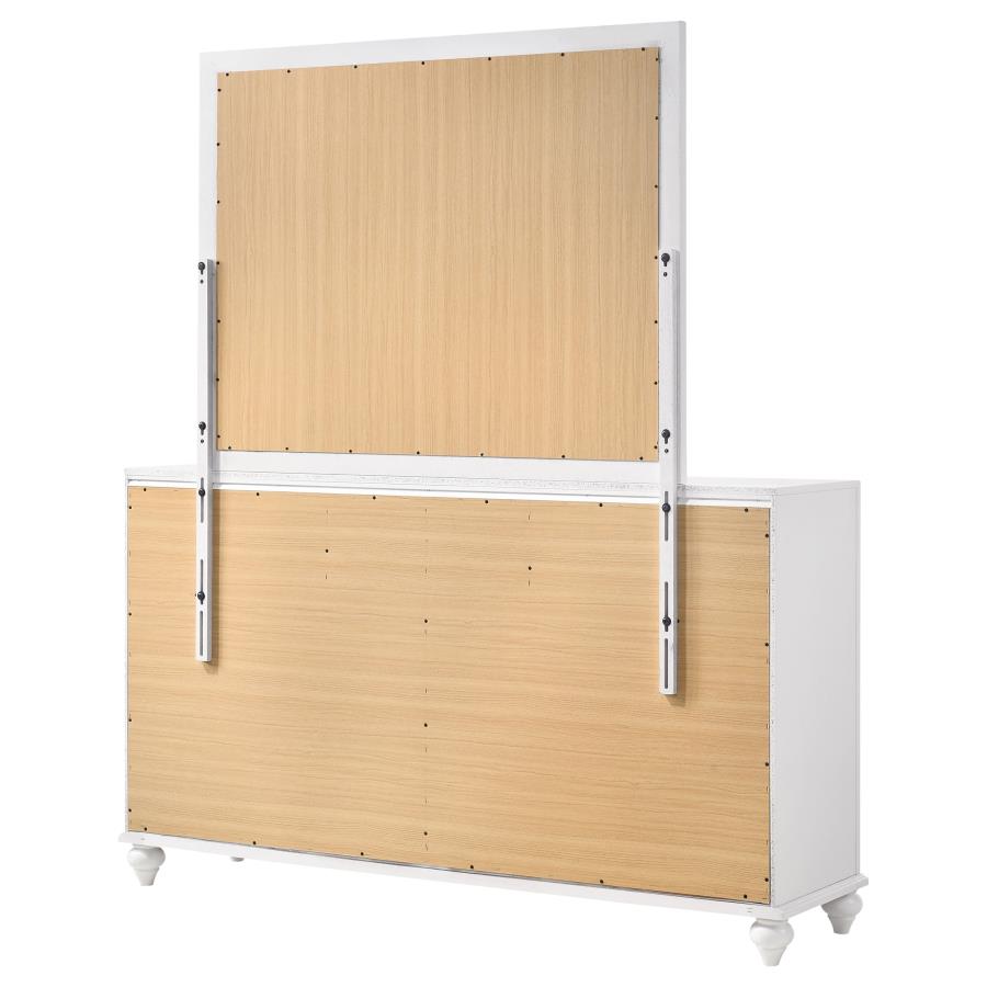 Barzini 7-drawer Dresser with Mirror White view 8