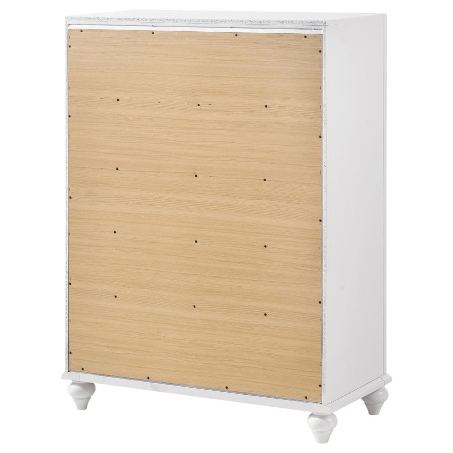 Barzini 5-drawer Bedroom Chest White view 8