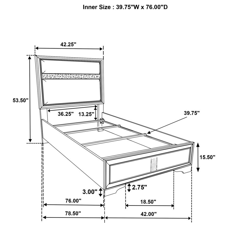 Miranda 4-piece Twin Bedroom Set Black view 17