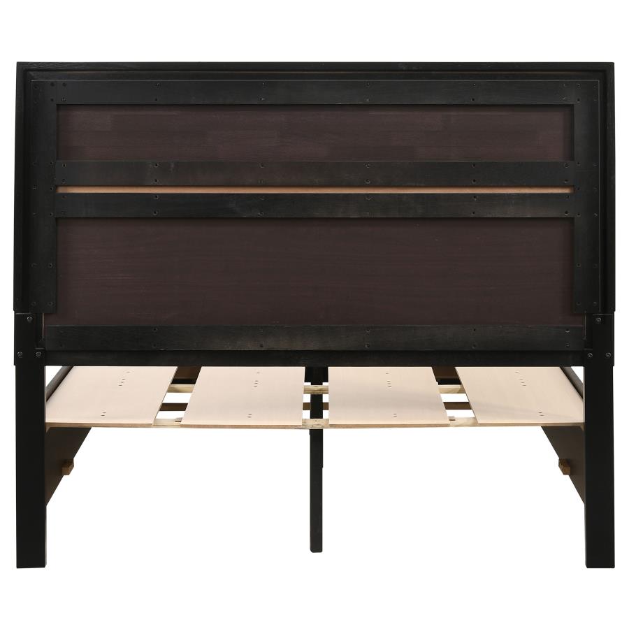Miranda 51-inch Wood Full Storage Panel Bed Black view 8