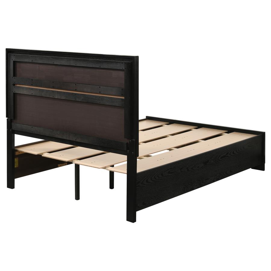 Miranda 51-inch Wood Full Storage Panel Bed Black view 9