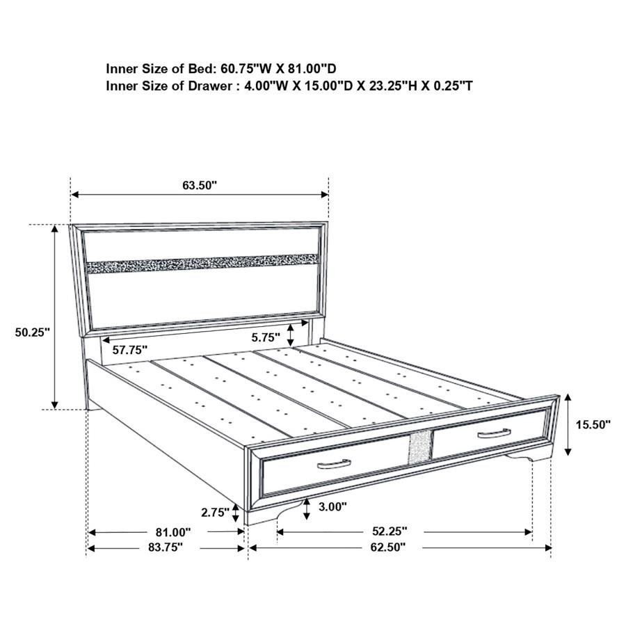 Miranda 5-piece Queen Bedroom Set Black view 15