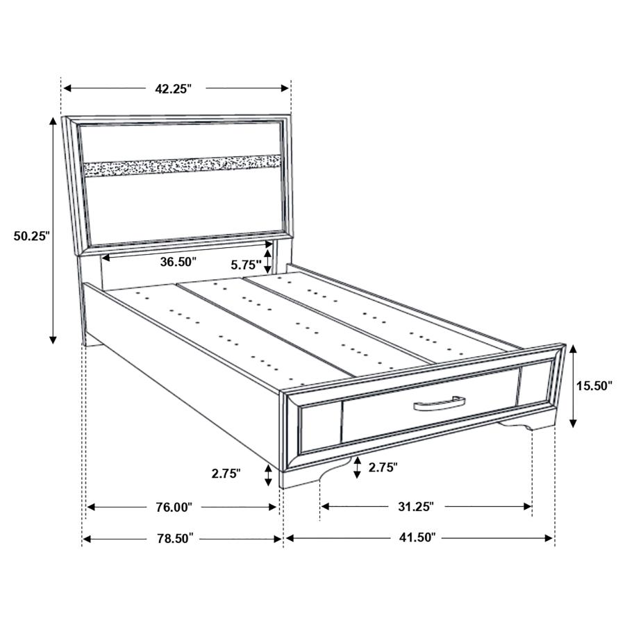 Miranda 4-piece Twin Bedroom Set Black view 17