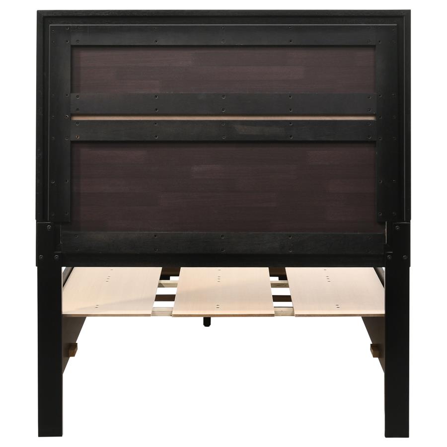 Miranda 51-inch Wood Twin Storage Panel Bed Black view 8