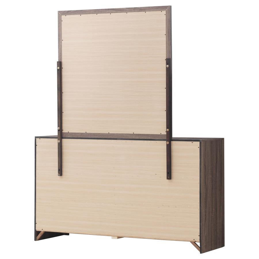 Brantford 6-drawer Dresser with Mirror Barrel Oak view 8