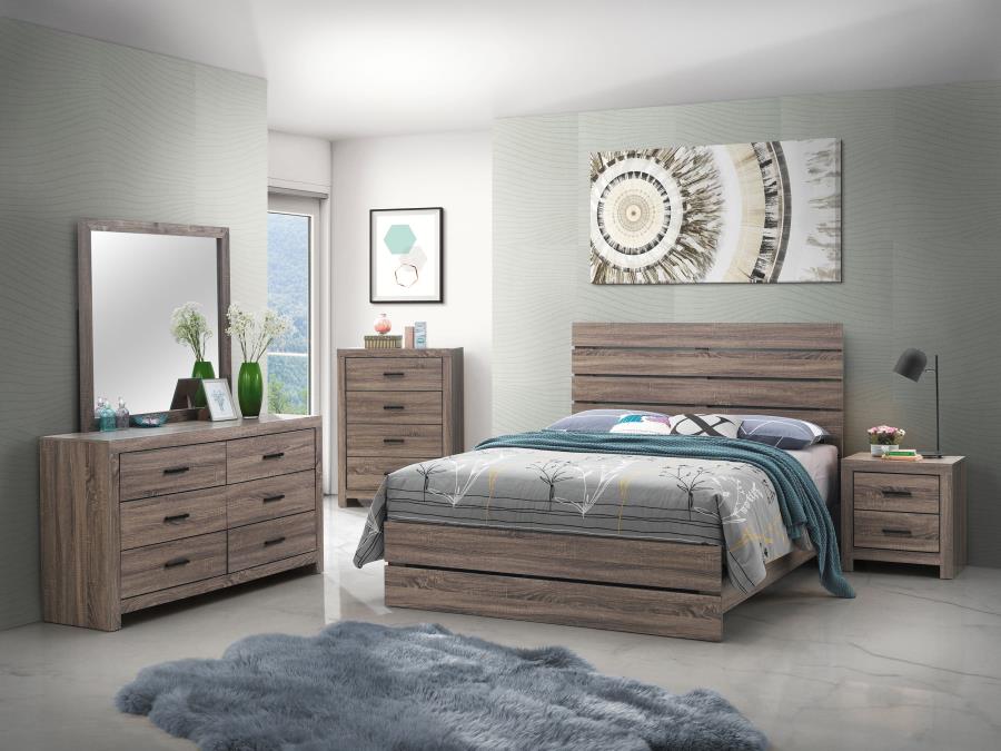 Brantford 6-drawer Dresser with Mirror Barrel Oak view 13