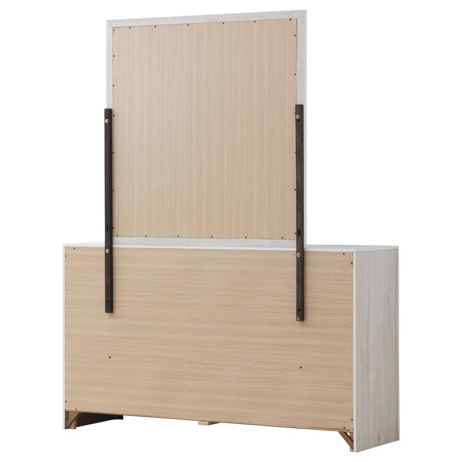 Brantford 6-drawer Dresser with Mirror Coastal White view 8