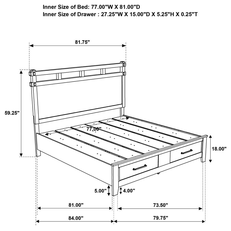 Hazlewood 5-piece Eastern King Bedroom Set Vineyard Oak view 13