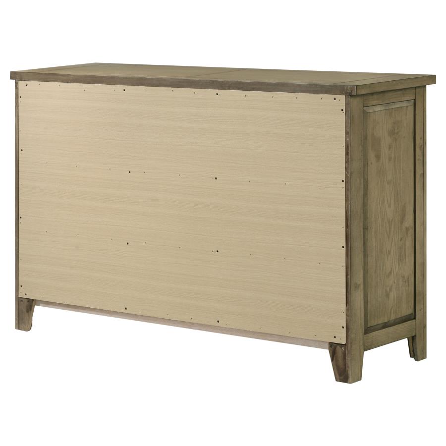 Hazlewood 6-drawer Bedroom Dresser Cabinet Vineyard Oak view 8