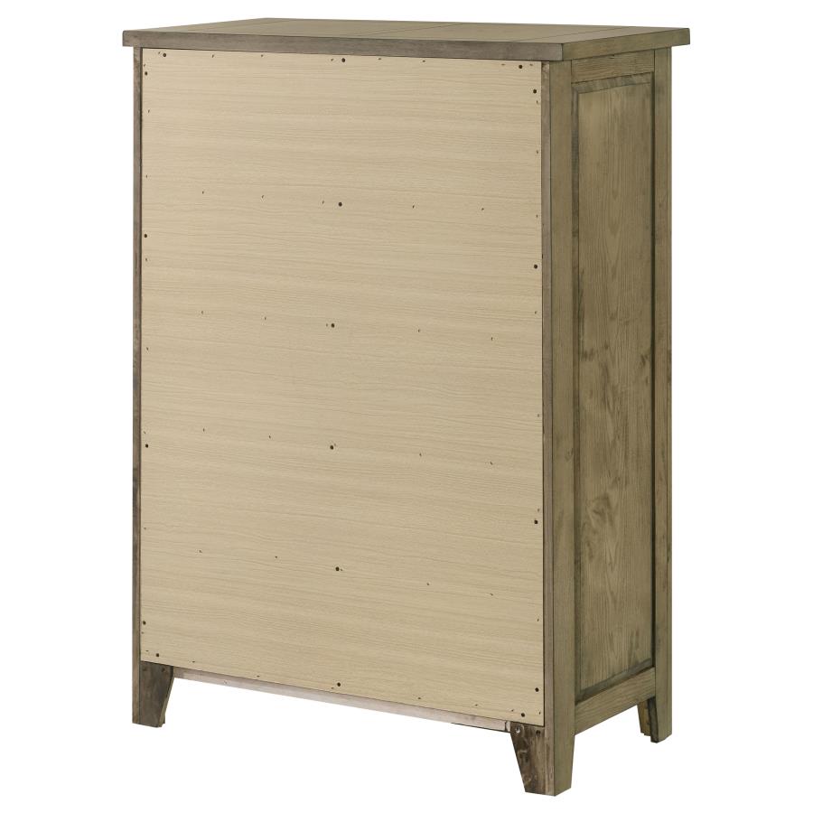 Hazlewood 5-drawer Bedroom Chest of Drawers Vineyard Oak view 8