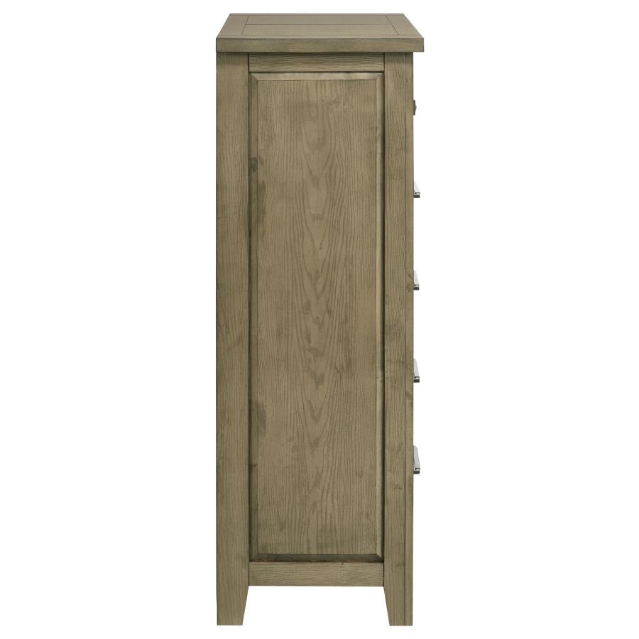 Hazlewood 5-drawer Bedroom Chest of Drawers Vineyard Oak view 9