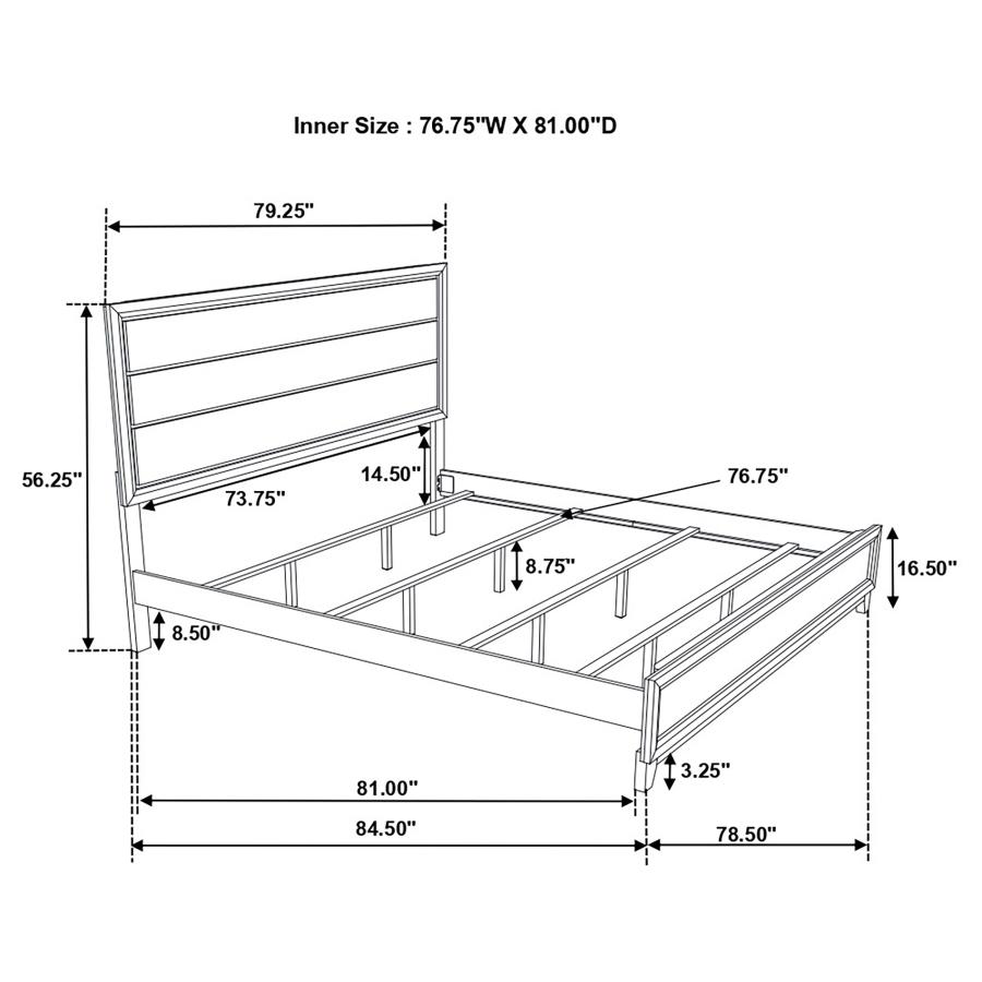 Watson Wood Eastern King Panel Bed Grey Oak view 8