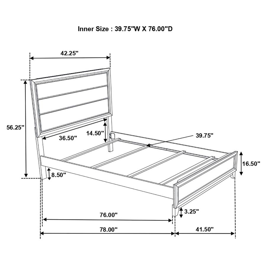 Watson Five-piece Twin Bedroom Set Grey Oak view 15