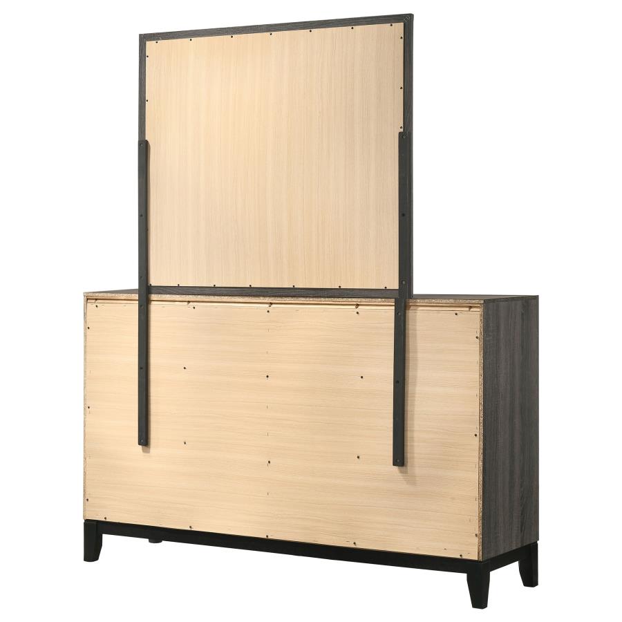 Watson 6-drawer Dresser with Mirror Grey Oak view 8