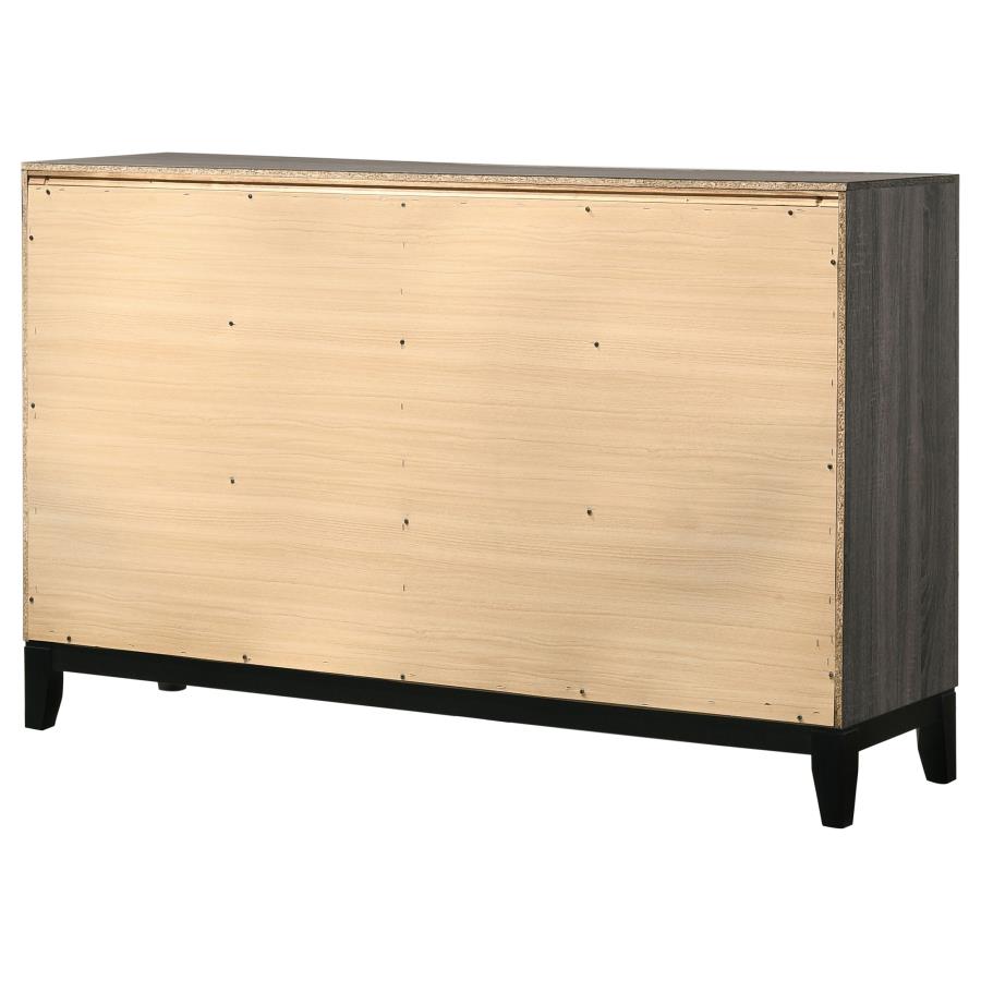 Watson 6-drawer Dresser Grey Oak view 8