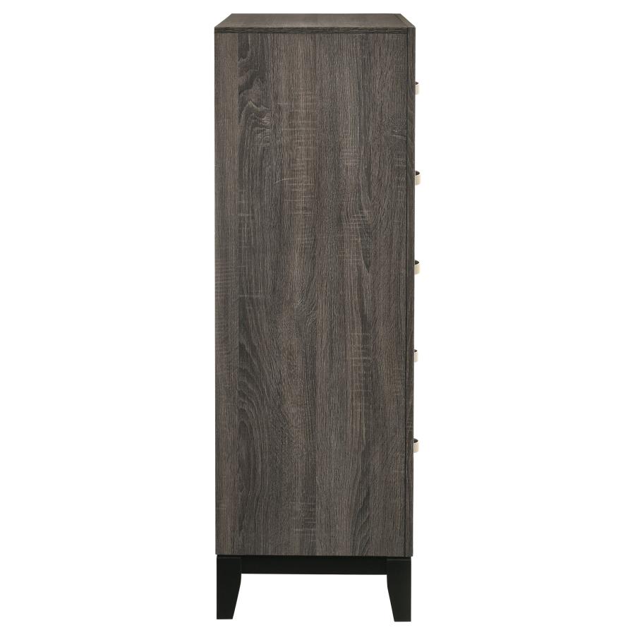 Watson 5-drawer Bedroom Chest Grey Oak view 9