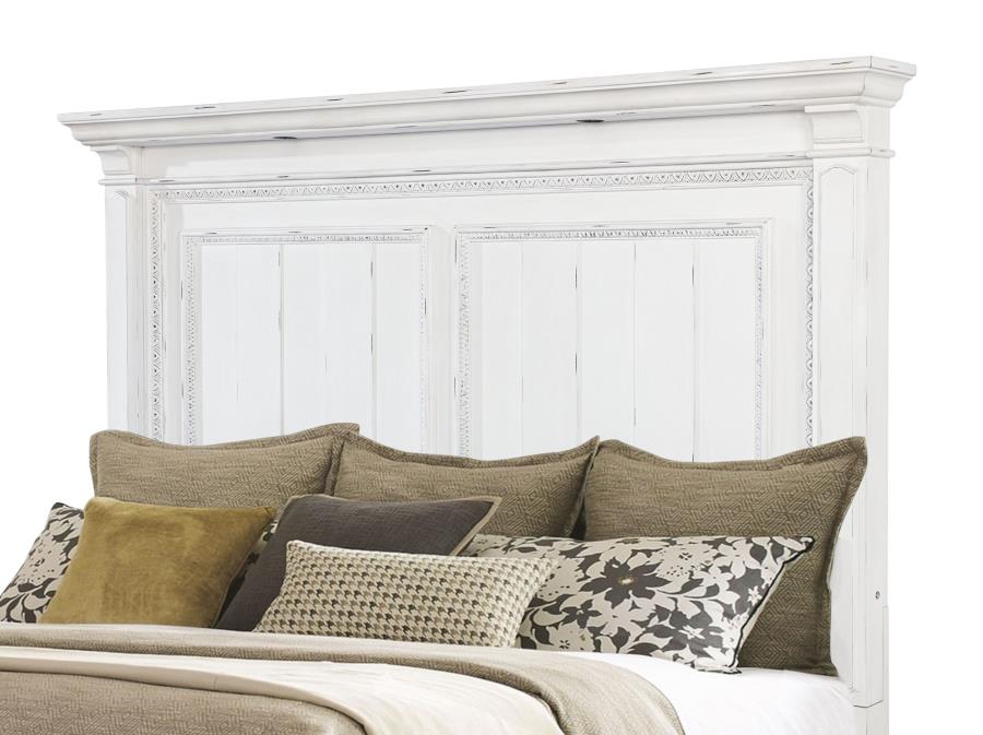 McKinney Queen LED Light Panel Bed Vintage White view 8